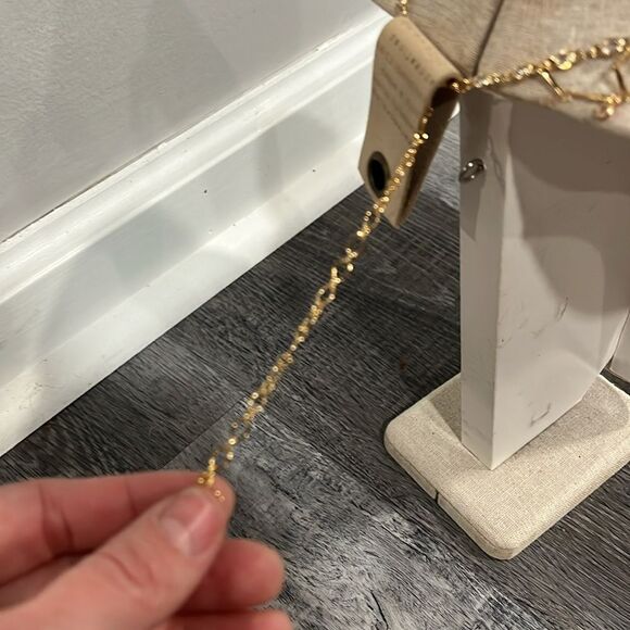 ANTHROPOLOGIE NWT Webbed Choker Necklace GOLD - Picture 5 of 5